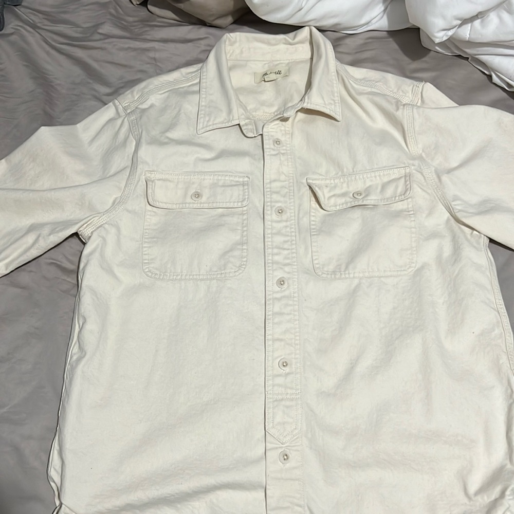 Madewell Denim easy fit Long Sleeve Shirt, Size Large